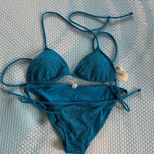 Aerie Teal Bikini Set Sm/Med